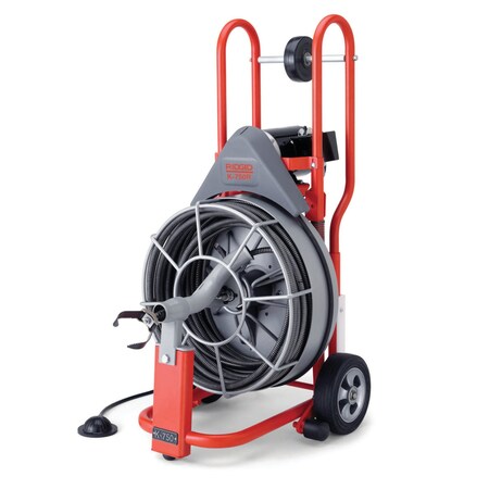 Ridgid 5/8" (16 mm) Open Cage Drum Machine with 5/8" x 100' (16 mm x 30.5 m) IW Solid Core Cable; 2", 3",  83557